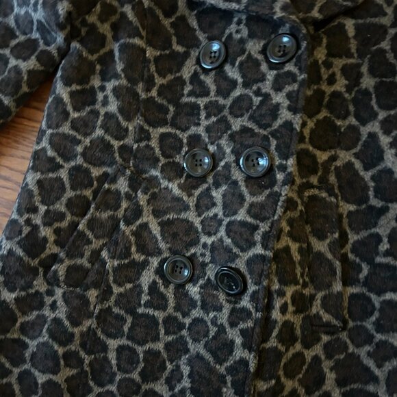 NWOT Vine and Valley Girls Size 16 Leopard Print Pea Coat NEVER WORN - Picture 7 of 15